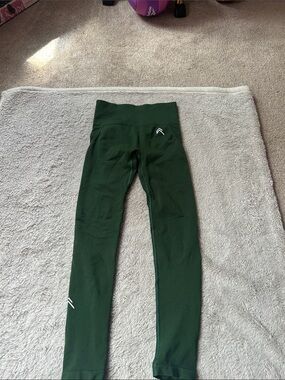Kids High-Waist Dark Green Active Leggings